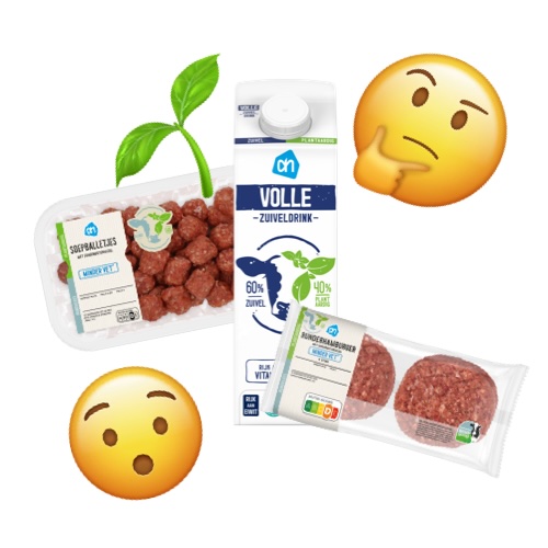 Albert Heijn komt met hybride vlees- en zuivelproducten